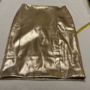 Worthington Shimmering Gold Pencil Skirt